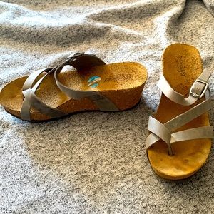 Grey Sandler wedges size 8